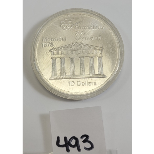 1976 CDN MONTREAL OLYMPIAD $10 SILVER COIN
