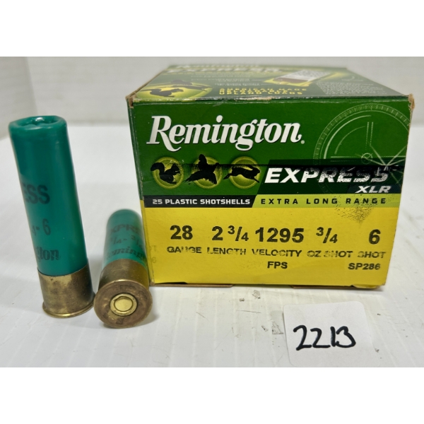 AMMO: 25X REMINGTON 28 GA 2-3/4 IN - #6