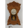 Image 1 : 1907 NEW HAVEN GINGERBREAD "GAMDEN" OAK SHELF CLOCK