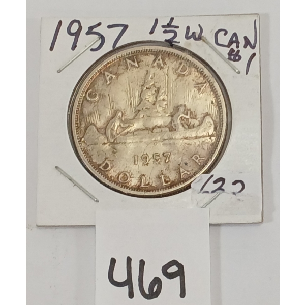 1957 CDN SILVER DOLLAR