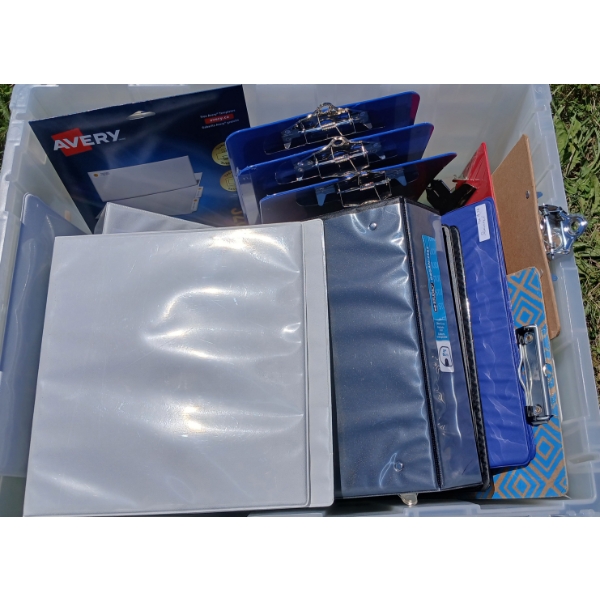QTY OF OFFICE SUPPLIES - INCL CLIPBOARDS, TAPE, ETC