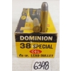 Image 1 : AMMO: 50X DOMININO .38SPL - 158GR