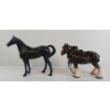 Image 4 : LOT OF 2 - CAST IRON & PORCELAIN HORSE FIGURINES