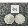 Image 2 : LOT OF 2 - 1963 CDN 50 CENT COINS
