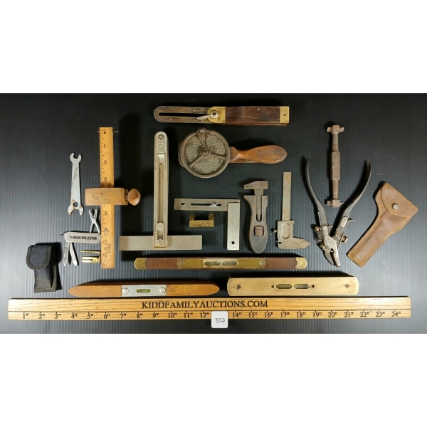 QTY OF MISC ANTIQUE TOOLS - ACME, STANLEY, ETC - CIRCA 1920s - 1950s