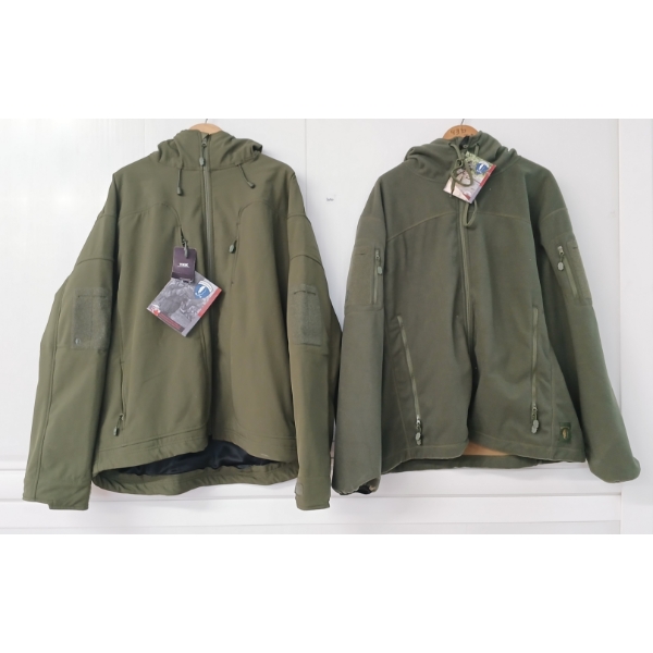 LOT OF 2 - SHADOW ELITE FOXTROT SOFT-SHELL JACKET & BRAVO FLEECE HOODIE - AS NEW