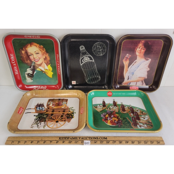 LOT OF 5 - COCA-COLA TRAYS