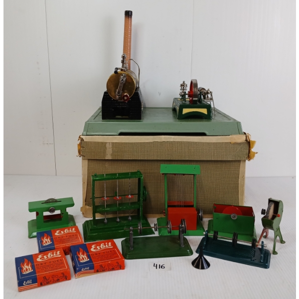 1956 FLEISCHMANN TIN STEAM ENGINE MODEL W/ BOX