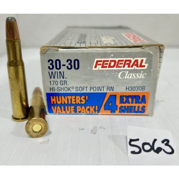 AMMO: 24X FEDERAL .30-30 WIN - 170 GR SP