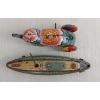 Image 8 : LOT OF 2 - SAN & HRD TIN WIND UP BOAT & ELEPHANT