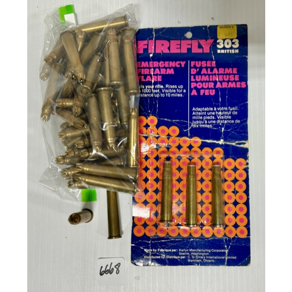 BLANKS / FLARES: 44X .303 BRIT BLANKS & 3X FLARES
