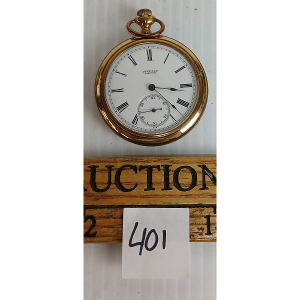DUFFIELD NORWOOD GOLD FILLED POCKET WATCH 17 JEWELS