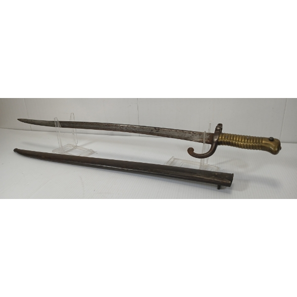 FRENCH MODEL 1866 CHASSEPOT BAYONET W/ SCABBARD