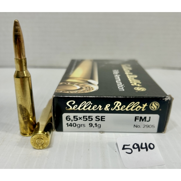 AMMO: 20X SELLIER & BELLOT 6.5X55 - 140 GR.
