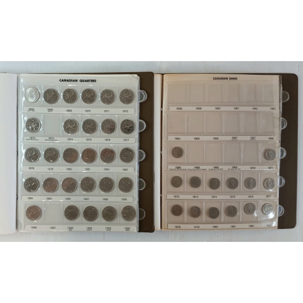 LOT OF 2 - CDN 10 & 25 CENT BOOKLETS - INCL 1968-1987 DIMES & 1968-2000 QUARTERS