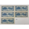Image 2 : LOT OF 5 - CDN 1954 $5 BANKNOTES