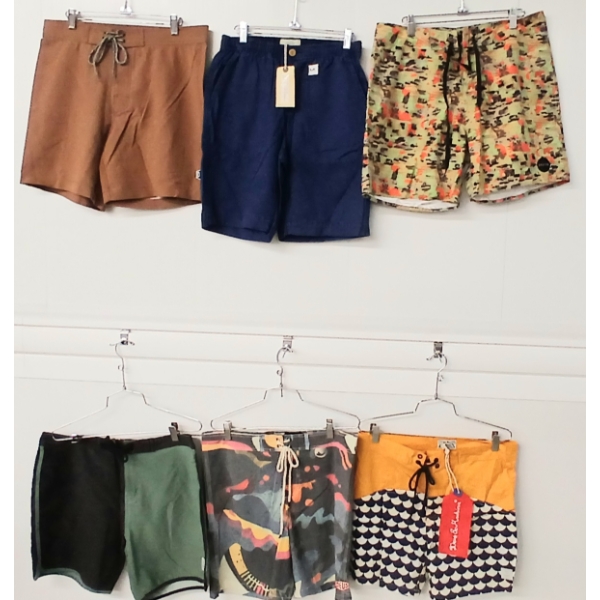 LOT OF 6 - MEN'S MEDIUM SHORTS - FT BRIXTON, PENFIELD, ETC