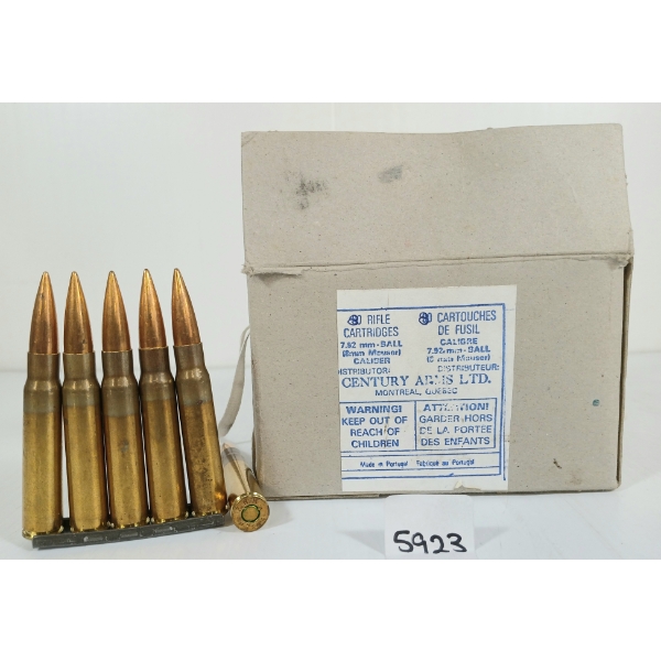 AMMO: 80X FNM 8 MM MAUSER - MILITARY FMJ