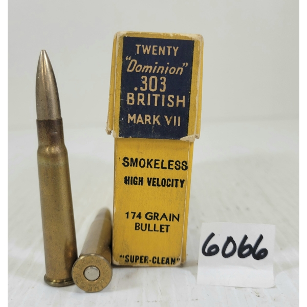AMMO: 20X CIL DOMINION MK. VII .303 BRIT - 174GR - COLLECTIBLE BOX
