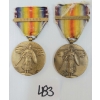 Image 1 : LOT OF 2 - WWI U.S. VICTORY MEDALS W/ BARS