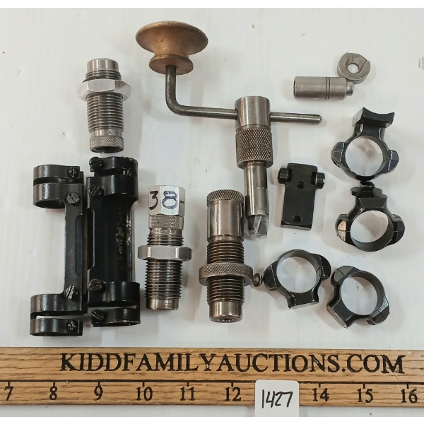 JOB LOT - RELOADING DIES & TOOLS, SCOPE RINGS & BASES
