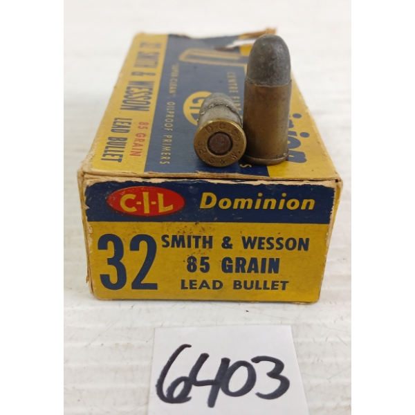 AMMO: 50X DOMINION .32S&W - 85GR