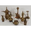 Image 2 : JOB LOT - BRASS PCS - INCL COFFEE POT, DECORATIVE PLATE & HOUR GLASS, ETC