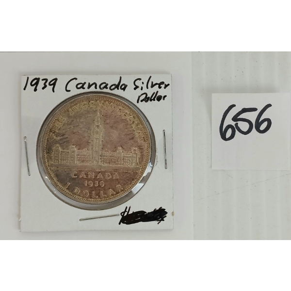 1939 CDN SILVER DOLLAR COIN