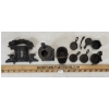 Image 2 : LOT OF 11 - CAST IRON SALESMAN SAMPLES - INCL POT BELLY STOVE, POTS, PANS, ETC