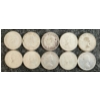 Image 2 : LOT OF 12 - 1943-1968 CDN 10 CENT COINS