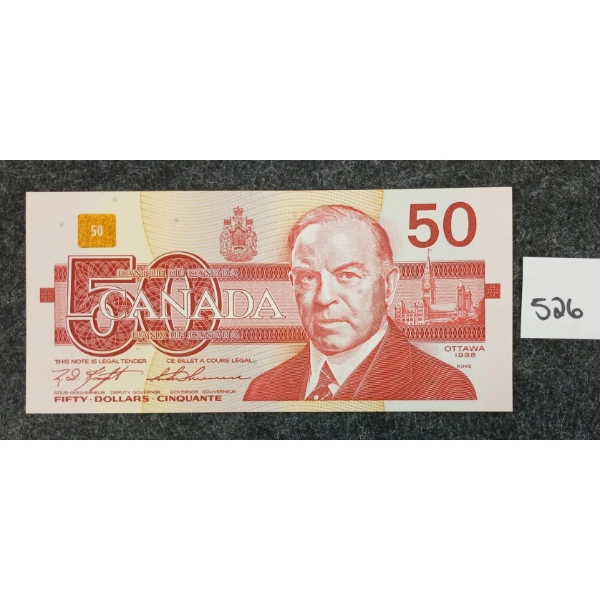 1988 CDN $50 BANKNOTE - SEQUENTIAL