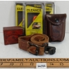 Image 1 : LOT OF 6 - LEATHER SLING, SME GUN ROPE CLEANER, BLASTING CAPS, ETC