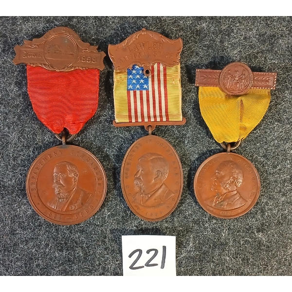 LOT OF 3 - U.S. NATIONAL STAFF, 32ND ANNUAL ENCAMPMENT & SOUVENIR MEDALS