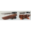 Image 1 : LOT OF 2 - CFK KNIVES W/ LEATHER SHEATHS