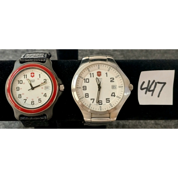 LOT OF 2 - MEN'S SWISS ARMY WRISTWATCHES
