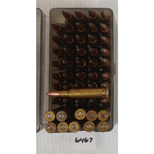 AMMO: 50X HORNADY .308 - 180GR - SPIRE PT - RELOADS