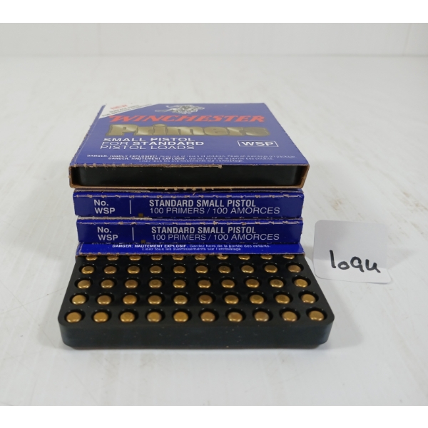 PRIMERS: APPROX 400X WINCHESTER SMALL PISTOL STANDARD PRIMERS - WSP
