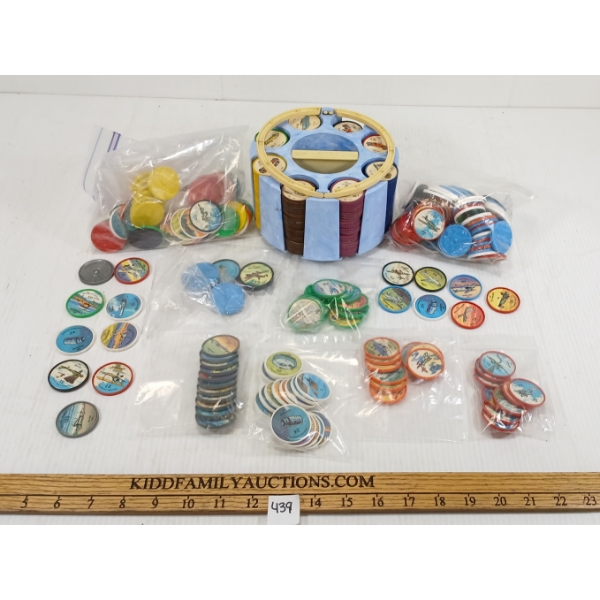 QTY OF MISC JELL-O TOKENS - INCL VINTAGE CARS