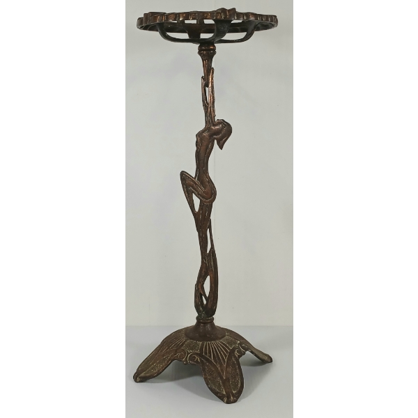 ASH TRAY - GILDED CAST METAL - ART NOUVEAU DESIGN 