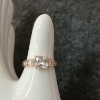 Image 2 : GOLD PLATED & SIMULATED DIAMOND RING - PRINCESS CUT