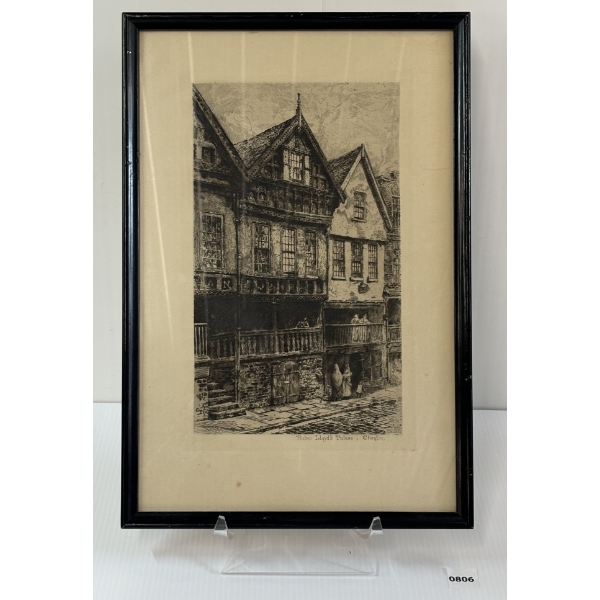 "BISHOP LLOYD'S PALACE, CHESTER" BY MONK - FRAMED PRINT