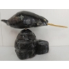 Image 3 : "WHALE" BY JOSEPH QUQQIAQ - SIGNED - STONE & BONE