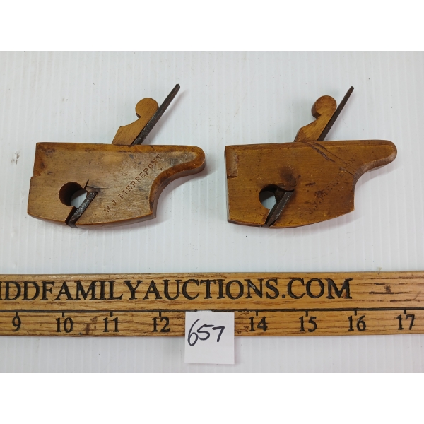 LOT OF 2 - ENGLISH VICTORIAN VIOLIN MAKER'S BOXWOOD PLANES