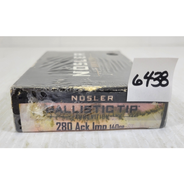 AMMO: 20X NOSLER TROPHY GRADE .280 ACKLEY IMP - 140GR - ACCUBOND - SEALED