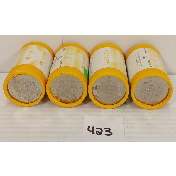 LOT OF 4 - 2005 - 2007 RCM 50 CENT ROLLS