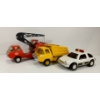 Image 1 : LOT OF 3 - TONKA PRESSED STEEL POLICE CAR & CONSTRUCTION VEHICLES