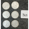 Image 2 : LOT OF 6 - 1967 CDN 25 CENT COINS 