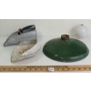 Image 1 : LOT OF 4 - PORCELAIN LIGHT SHADE, LIGHTNING ROD BULB & FEED SCOOPS