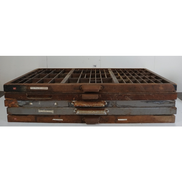 LOT OF 5 - TYPESET DRAWERS