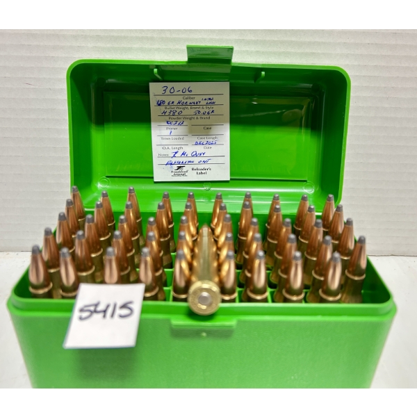 AMMO: 50X .30-06 SPRG 180GR. - RELOADS 